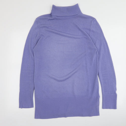 BHS Womens Purple Roll Neck  Acrylic Pullover Jumper Size 12