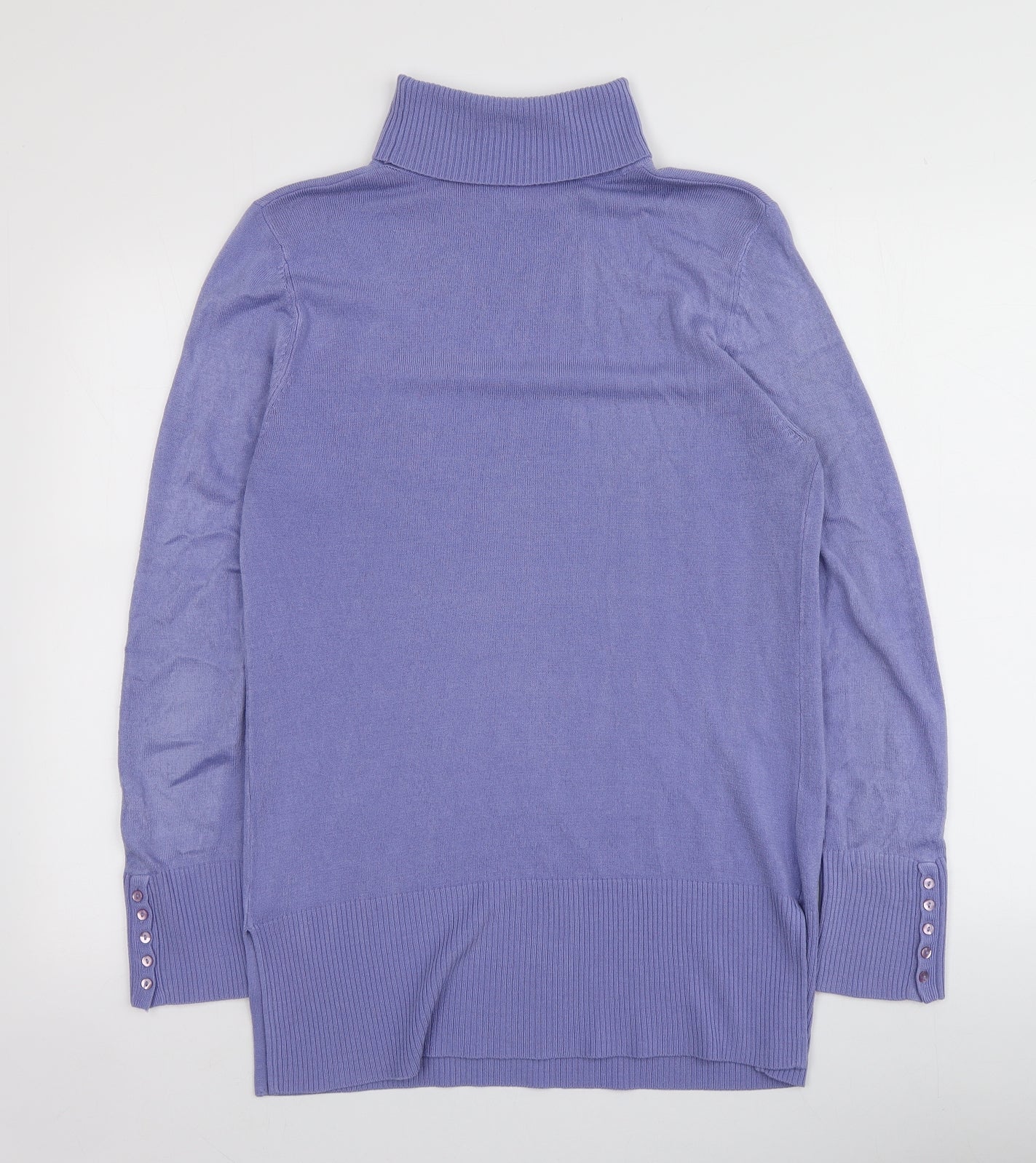BHS Womens Purple Roll Neck  Acrylic Pullover Jumper Size 12