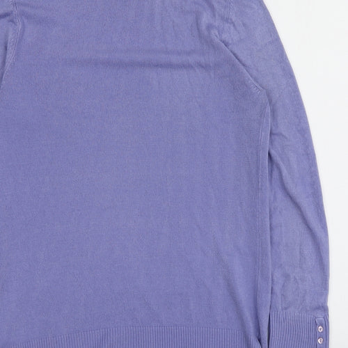BHS Womens Purple Roll Neck  Acrylic Pullover Jumper Size 12