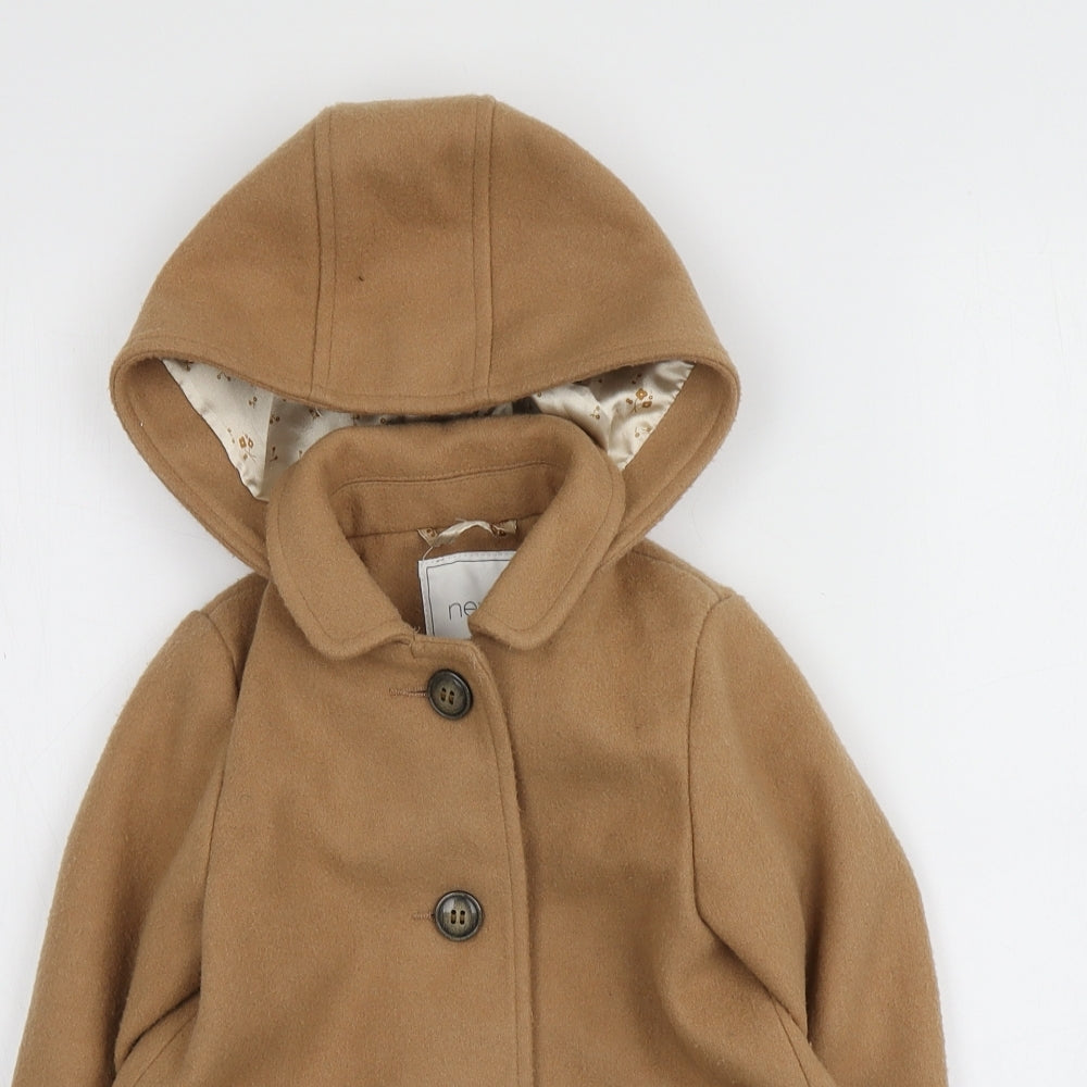 NEXT Girls Beige   Overcoat Coat Size 2-3 Years