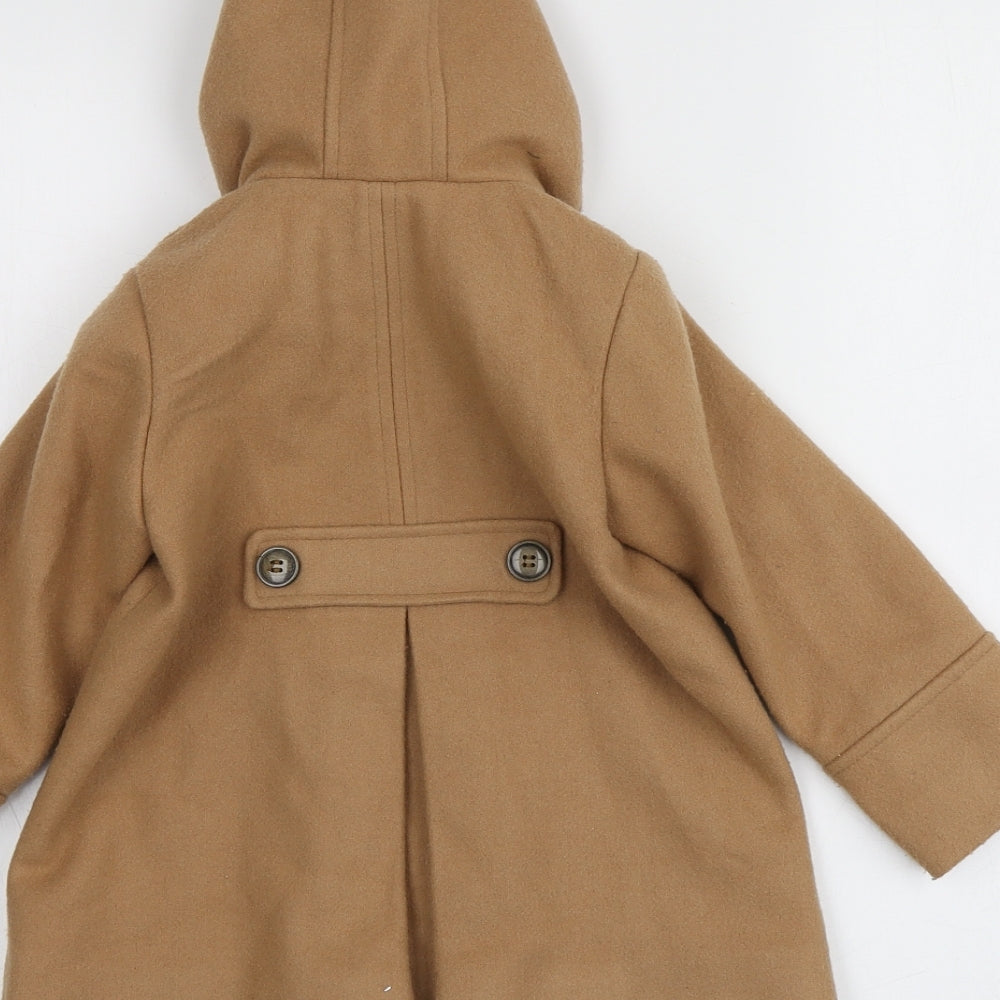 NEXT Girls Beige   Overcoat Coat Size 2-3 Years
