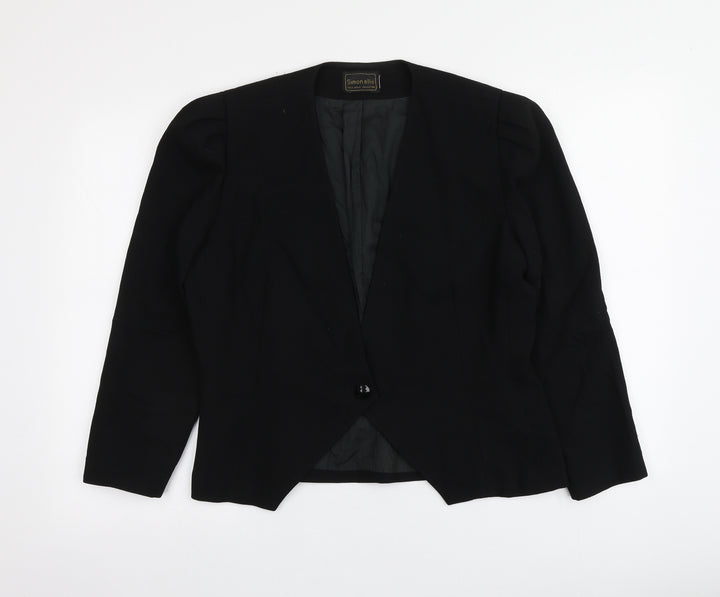 Simon Ellis Womens Black Jacket Size 8