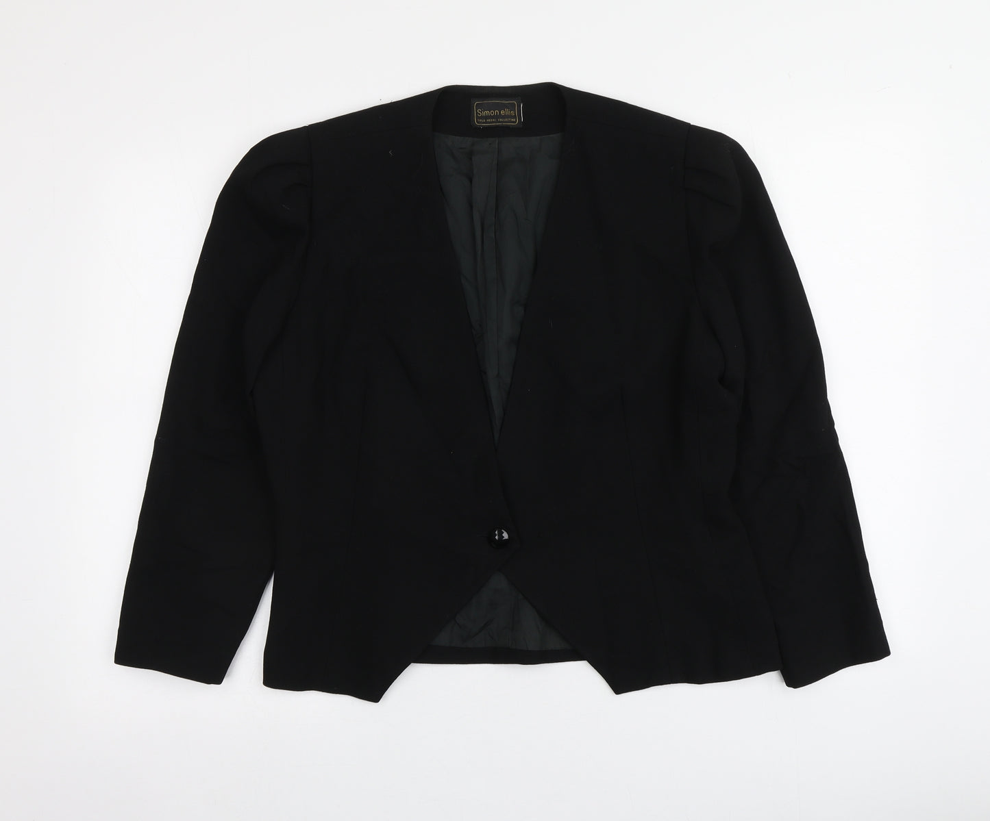 Simon Ellis Womens Black   Jacket  Size 8