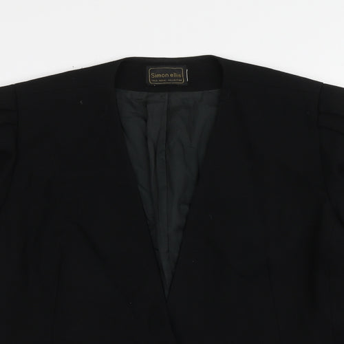 Simon Ellis Womens Black   Jacket  Size 8