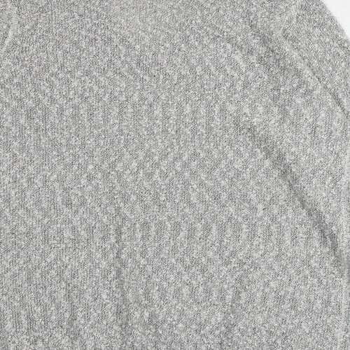 Isle Womens Grey V-Neck  Acrylic Pullover Jumper Size XL