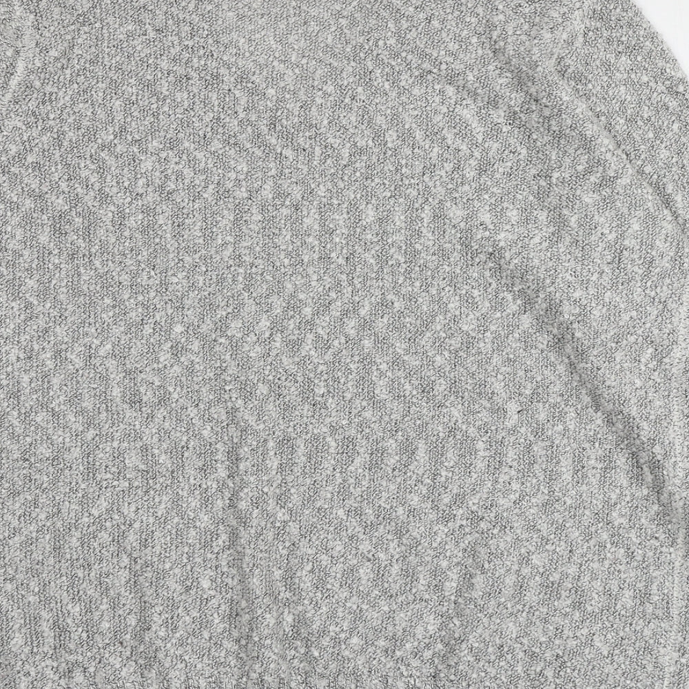 Isle Womens Grey V-Neck  Acrylic Pullover Jumper Size XL