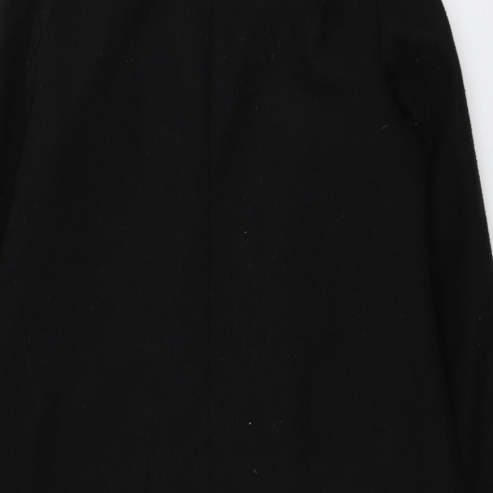 Atmosphere Womens Black Animal Print  Overcoat Coat Size 8