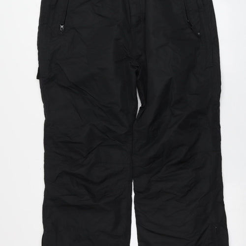 Shredz Mens Black  Polyamide Rain Trousers Trousers Size L L31 in Regular