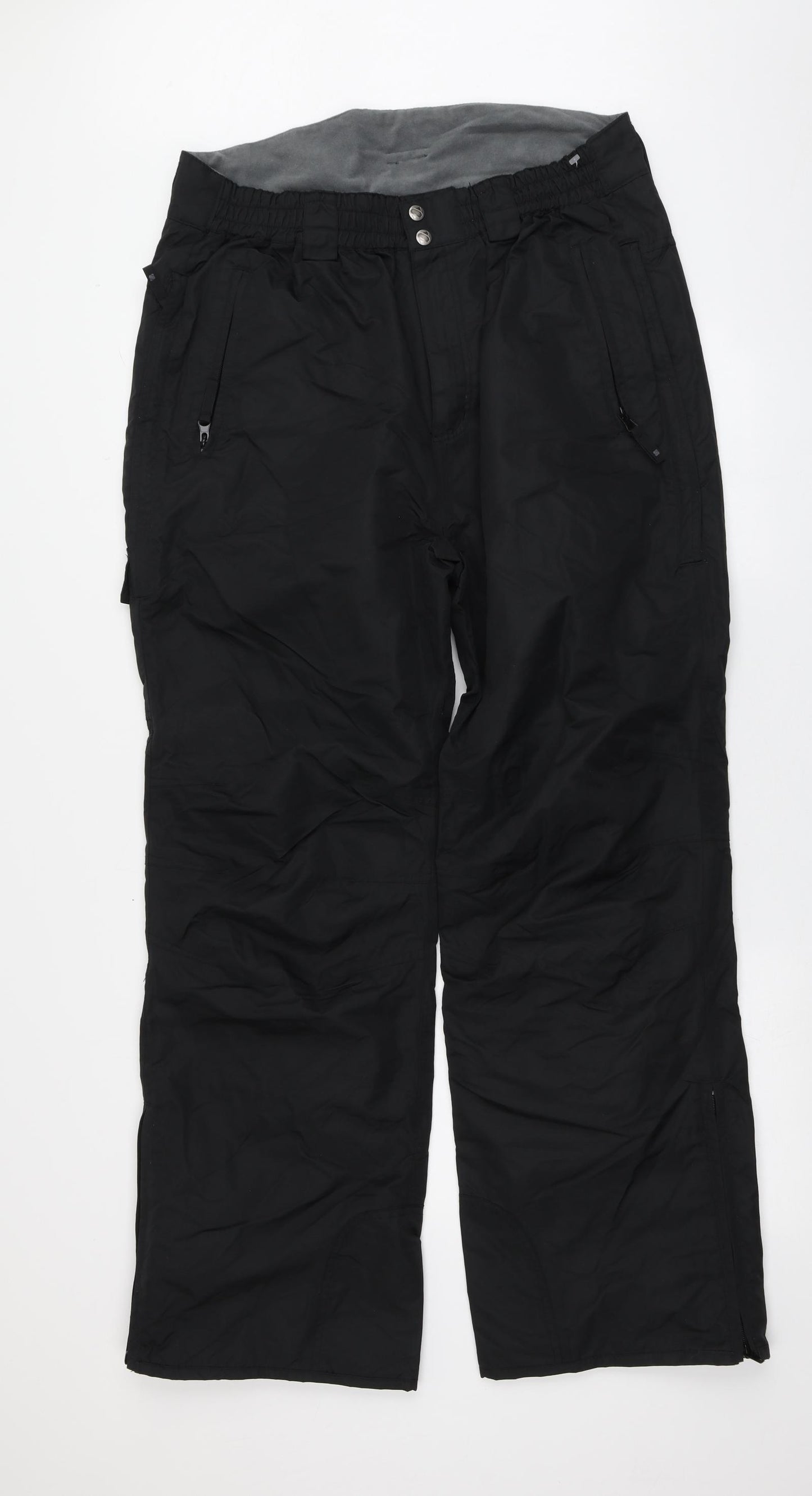 Shredz Mens Black  Polyamide Rain Trousers Trousers Size L L31 in Regular