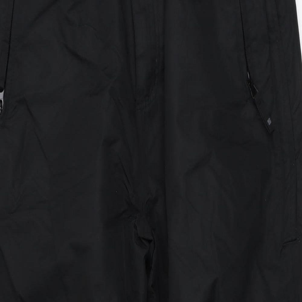 Shredz Mens Black  Polyamide Rain Trousers Trousers Size L L31 in Regular
