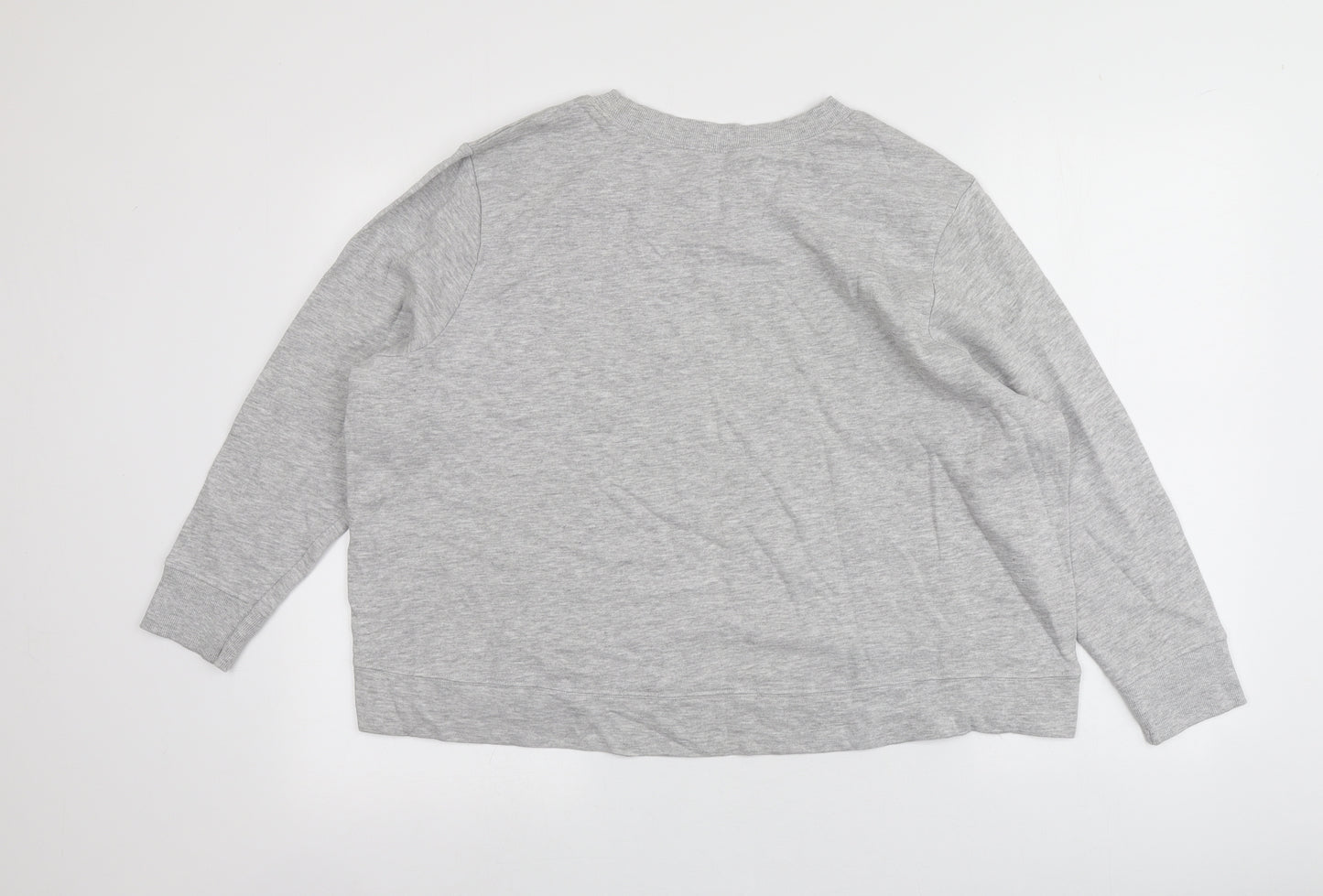 TU Womens Grey Animal Print Cotton Pullover Sweatshirt Size 20