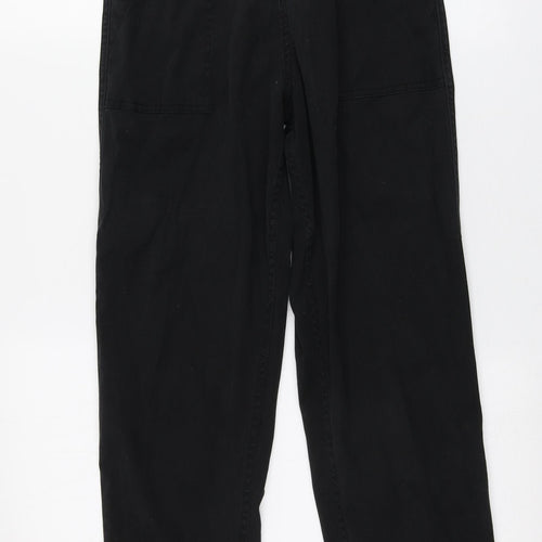 Topshop Womens Black  Lyocell Trousers  Size 34 L24 in Regular