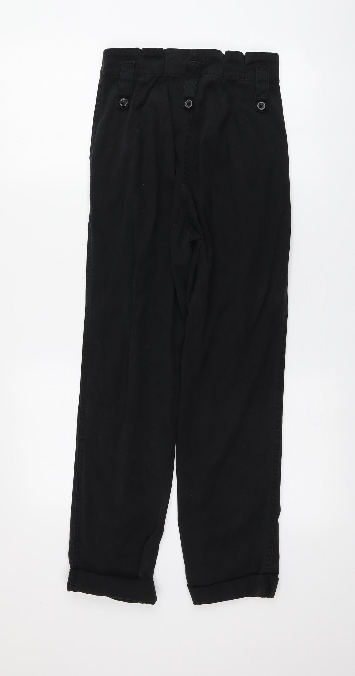 Topshop Womens Black  Lyocell Trousers  Size 34 L24 in Regular