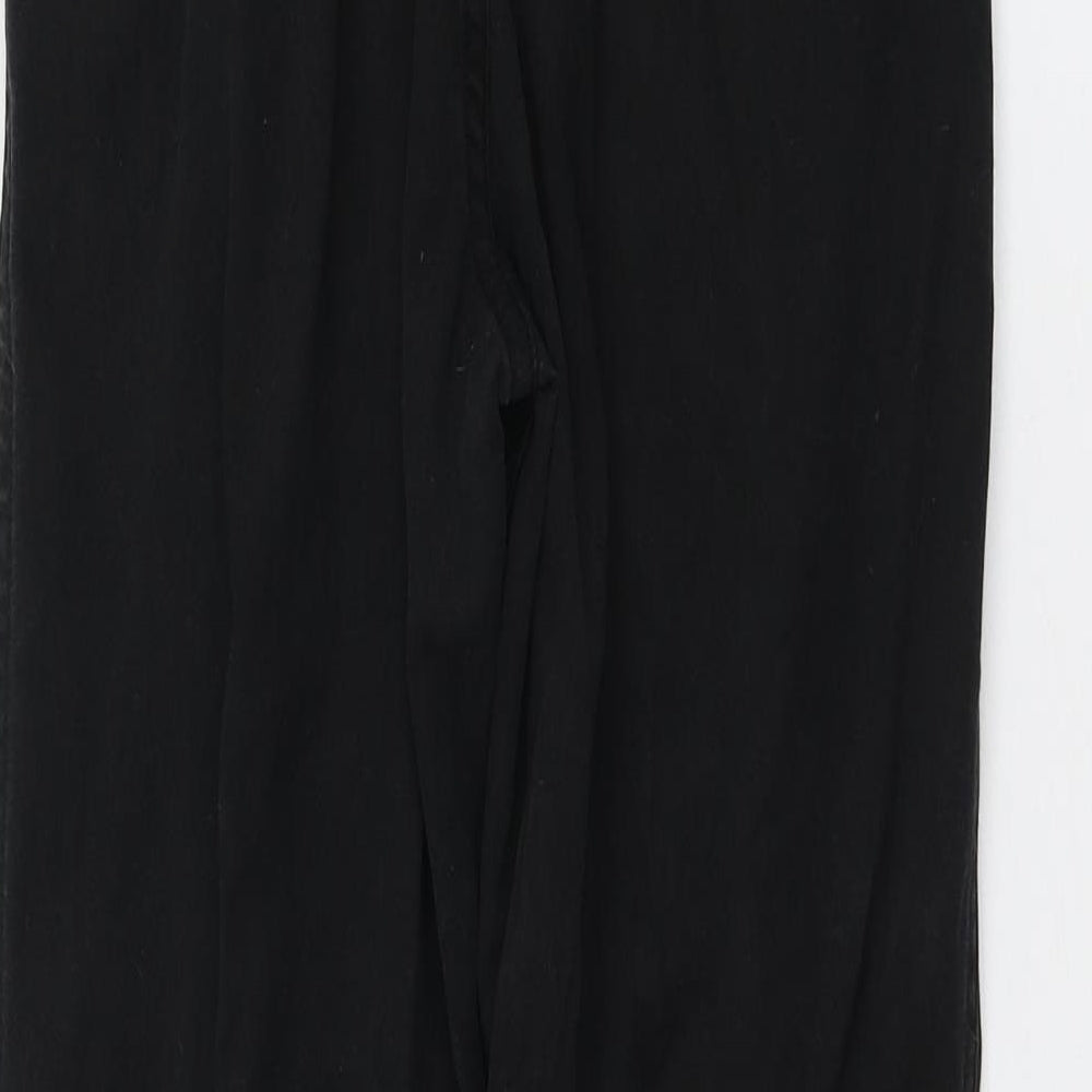 Topshop Womens Black  Lyocell Trousers  Size 34 L24 in Regular