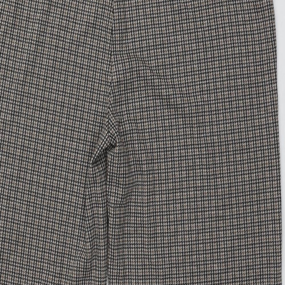 NEXT Womens Multicoloured Herringbone Polyester Trousers  Size 18 L22 in Regular