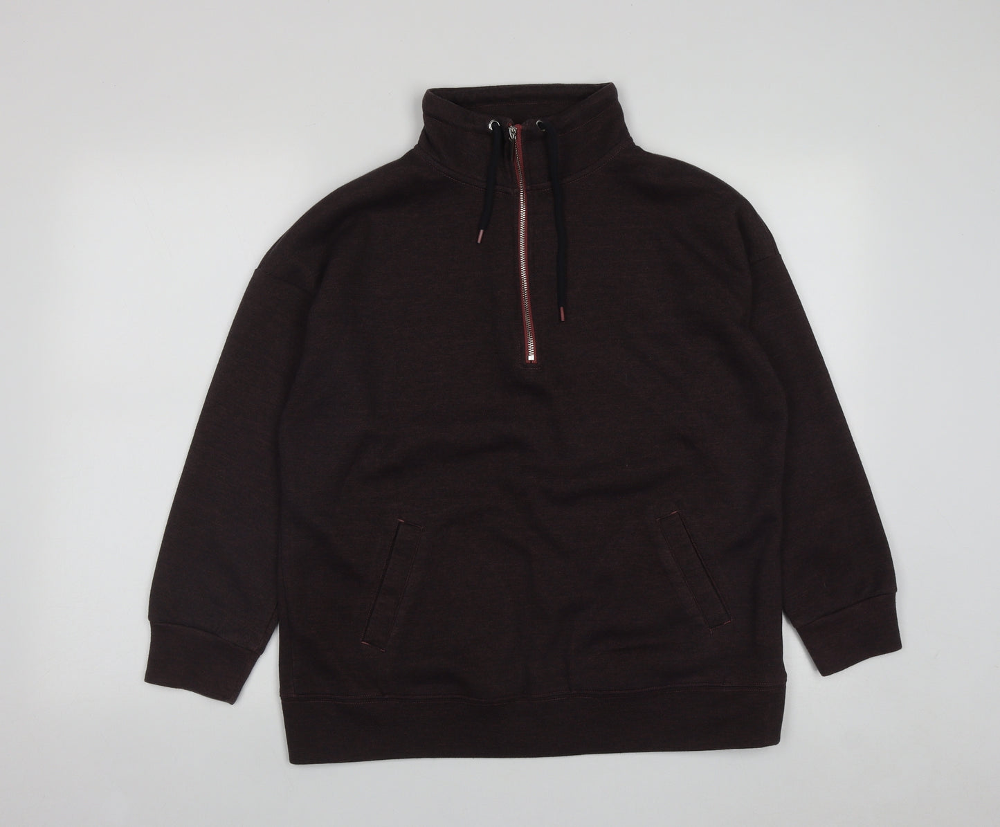 Primark Womens Red  Polyester Pullover Sweatshirt Size XS  Zip