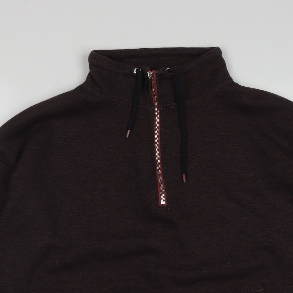 Primark Womens Red  Polyester Pullover Sweatshirt Size XS  Zip