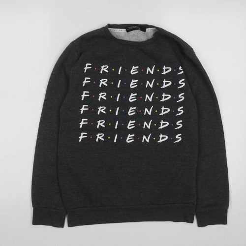 Primark Womens Grey  Polyester Pullover Sweatshirt Size XS   - Friends