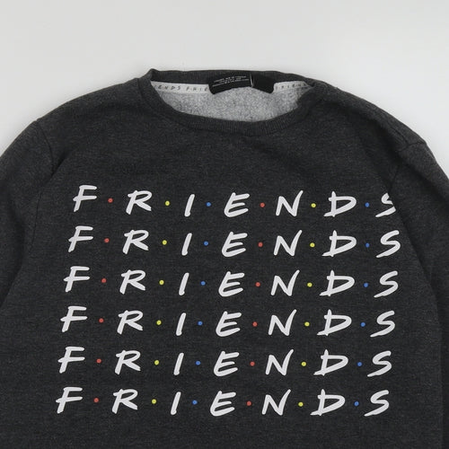 Primark Womens Grey  Polyester Pullover Sweatshirt Size XS   - Friends