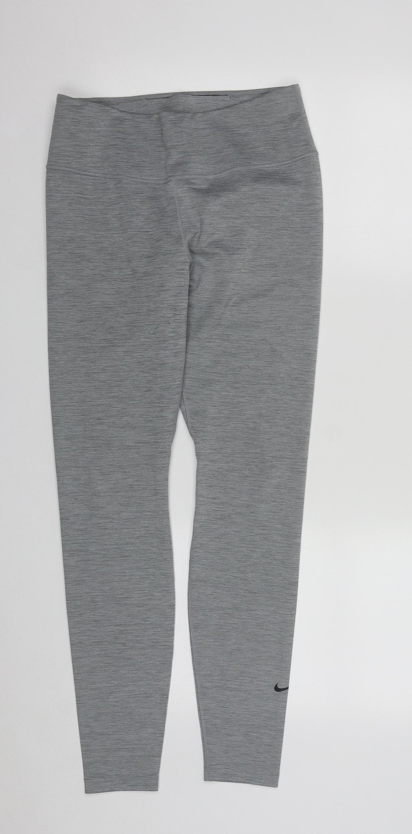 Nike Womens Grey  Polyester Compression Leggings Size M L27 in Regular
