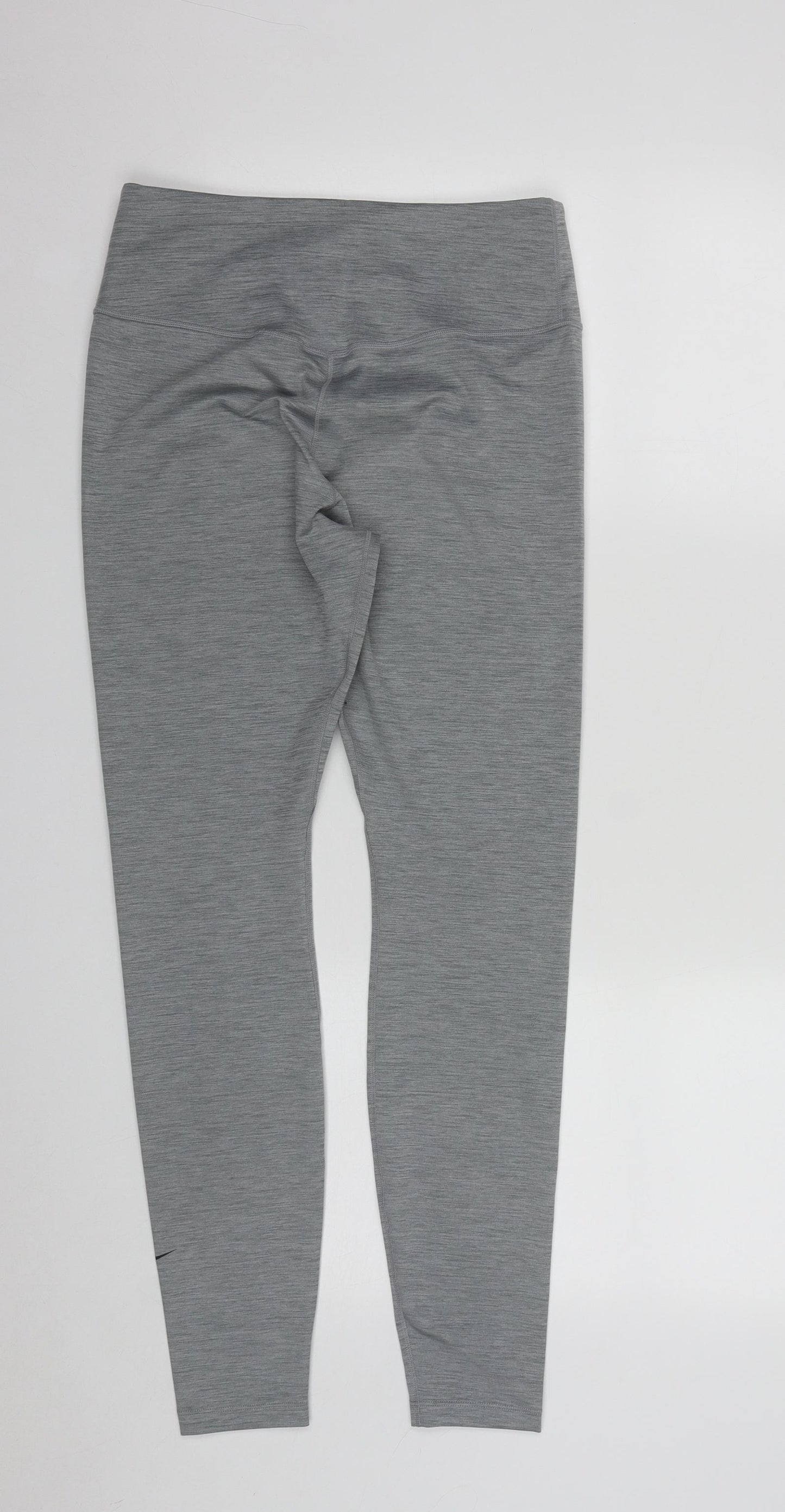Nike Womens Grey  Polyester Compression Leggings Size M L27 in Regular