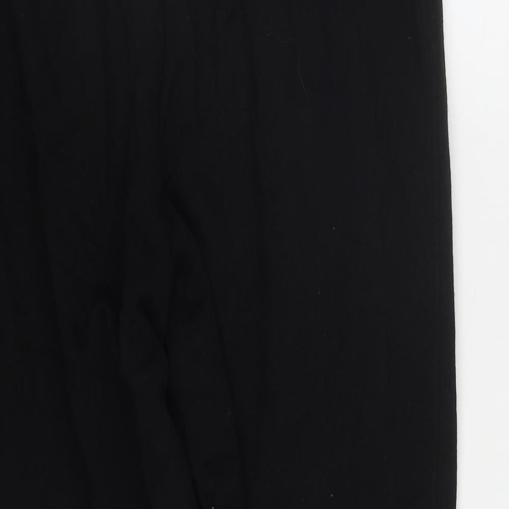 H&M Womens Black  Cotton Jogger Trousers Size M L27 in Regular Drawstring