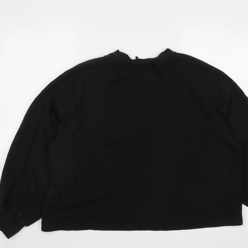 ASOS Womens Black  Polyester Pullover Sweatshirt Size 10