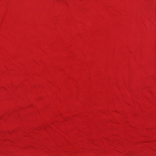 PRETTYLITTLETHING Womens Red  Viscose A-Line Skirt Size 6