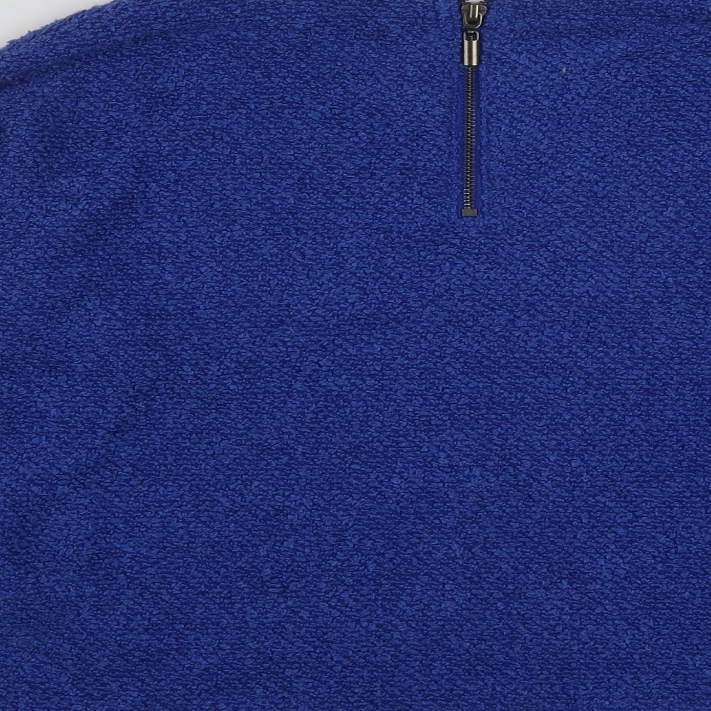 New Look Womens Blue Round Neck  Polyester Pullover Jumper Size 8