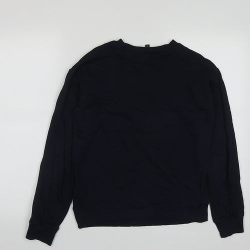H&M Womens Blue Striped Cotton Pullover Sweatshirt Size XS