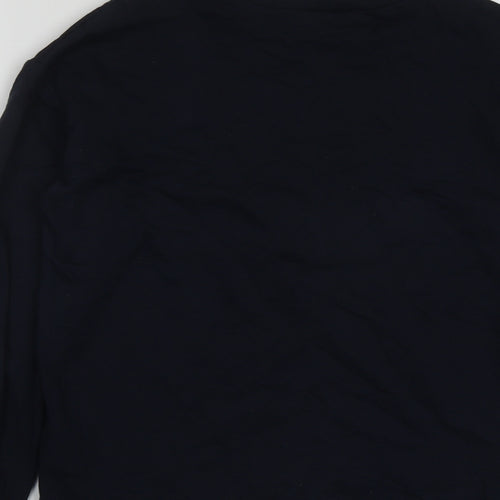 H&M Womens Blue Striped Cotton Pullover Sweatshirt Size XS