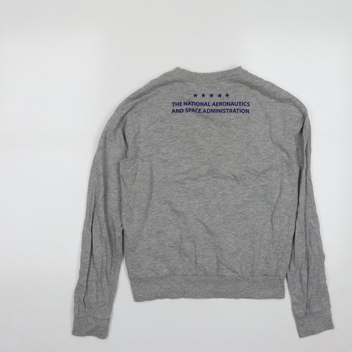 H&M Womens Grey  Cotton Pullover Sweatshirt Size XS   - NASA