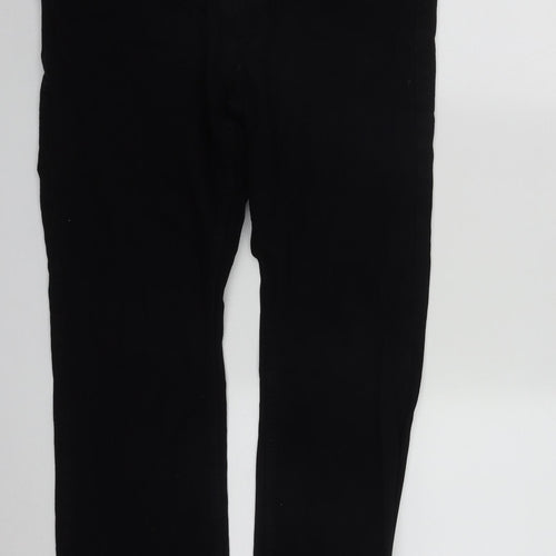 INDUSTRIALIZE Mens Black  Cotton Bootcut Jeans Size 34 in L29 in Regular Zip