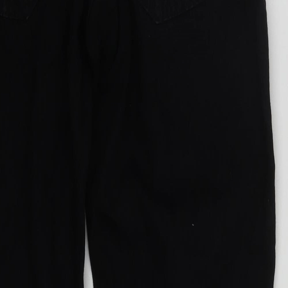 INDUSTRIALIZE Mens Black  Cotton Bootcut Jeans Size 34 in L29 in Regular Zip