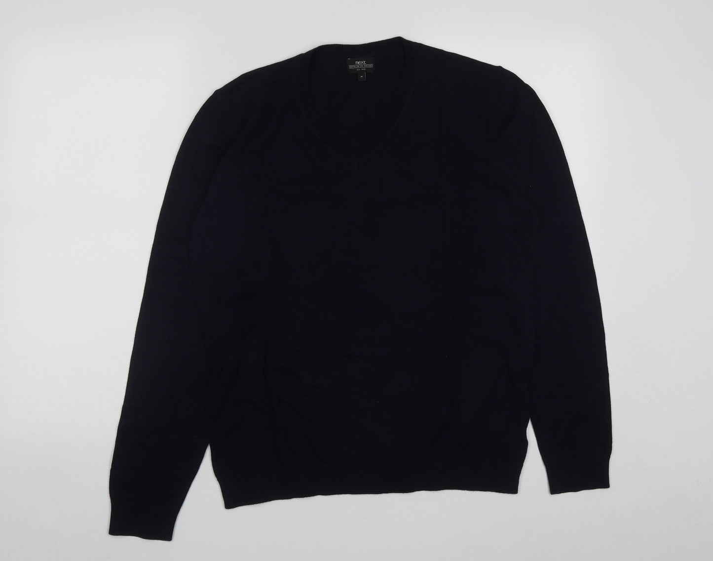 NEXT Womens Blue Collared  Cotton Pullover Jumper Size M