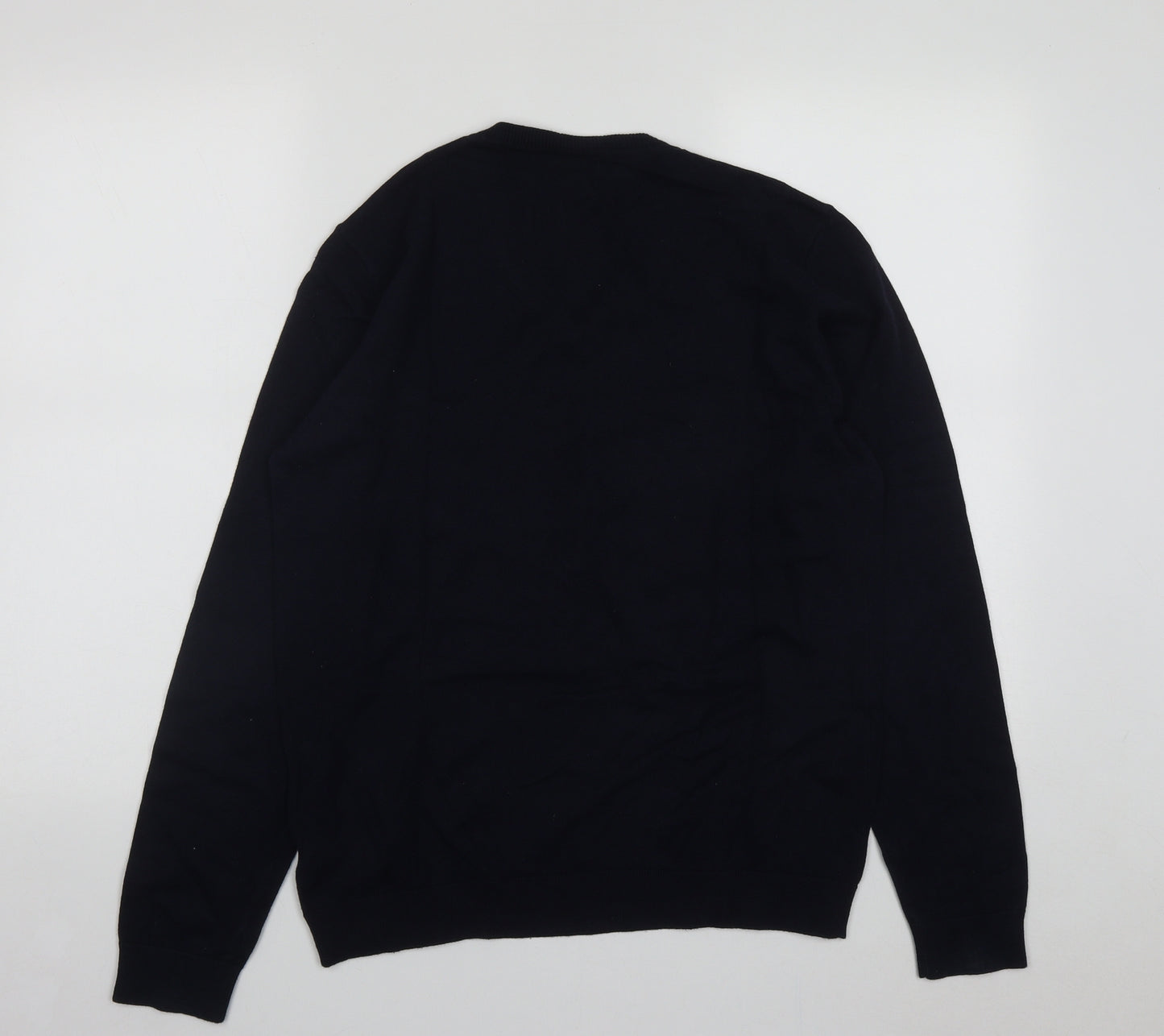 NEXT Womens Blue Collared  Cotton Pullover Jumper Size M