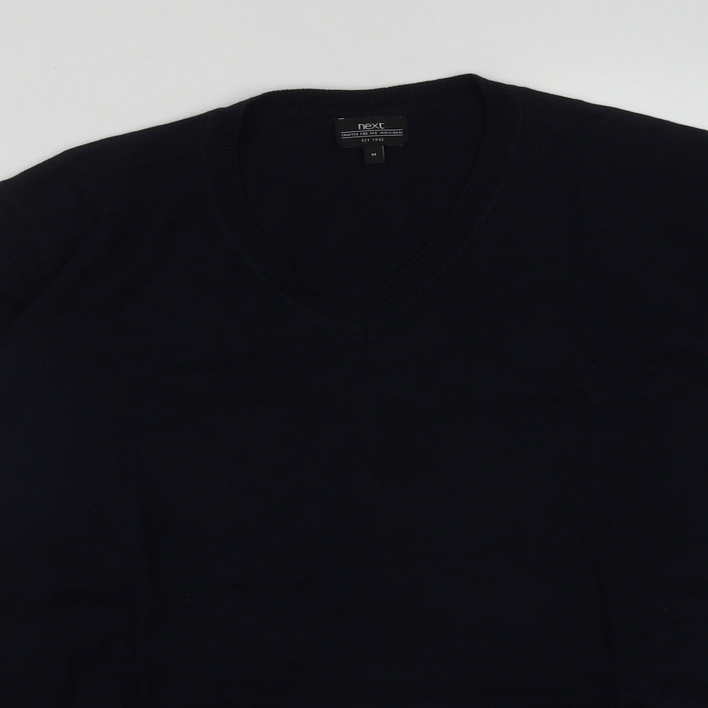 NEXT Womens Blue Collared  Cotton Pullover Jumper Size M
