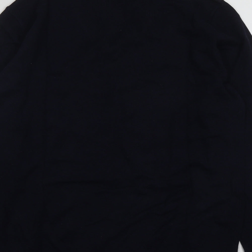 NEXT Womens Blue Collared  Cotton Pullover Jumper Size M