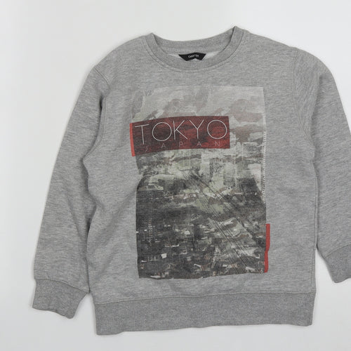 George Boys Grey  Cotton Pullover Sweatshirt Size 5-6 Years