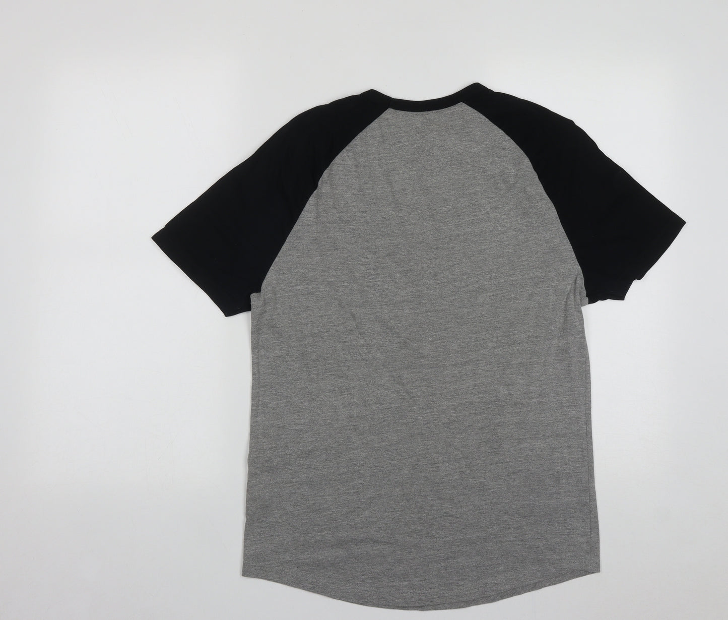 Topman Mens Grey  Cotton  T-Shirt Size XS Round Neck