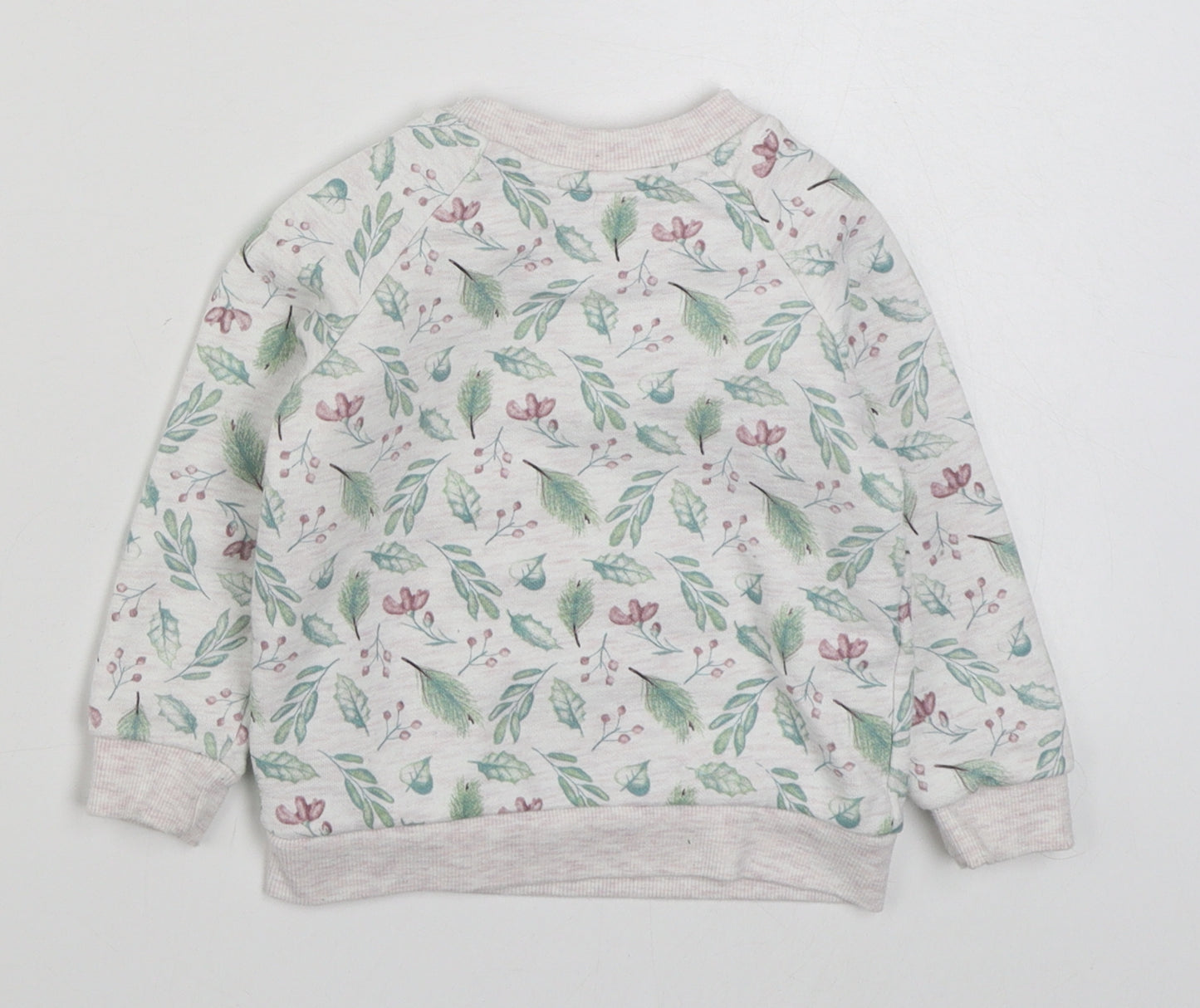 Primark Baby White Geometric Cotton Pullover Jumper Size 9-12 Months  Pullover
