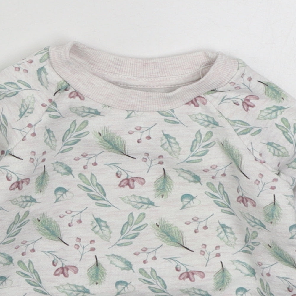 Primark Baby White Geometric Cotton Pullover Jumper Size 9-12 Months  Pullover