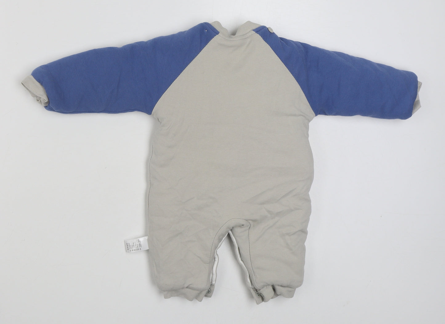 Preworn Boys Blue  Cotton Bodysuit Outfit/Set Size 0-3 Months  Button