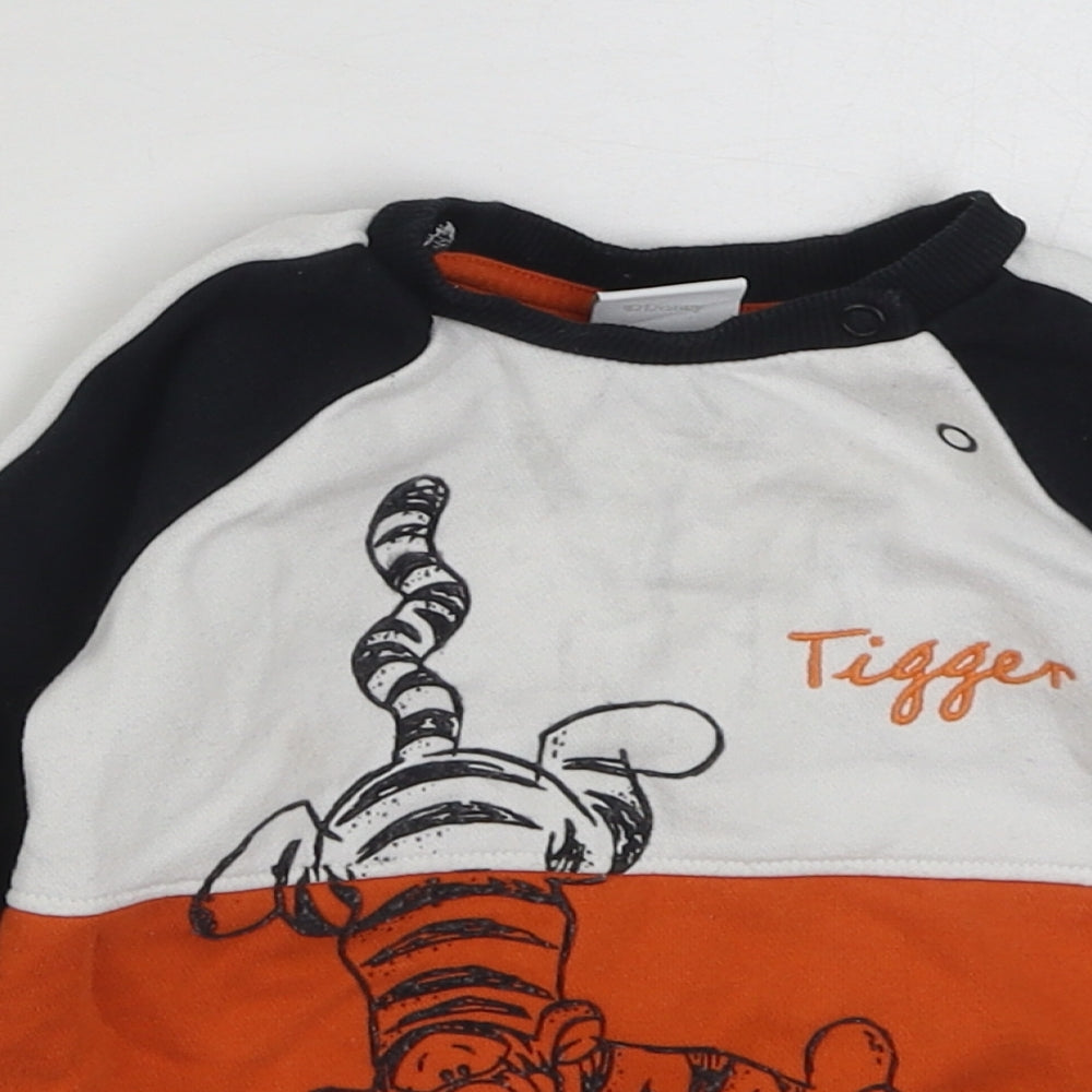 F&F Boys Orange  Cotton Pullover Jumper Size 12-18 Months  Pullover