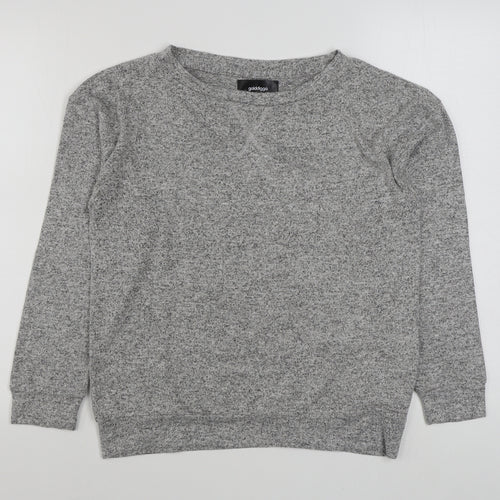 Golddigga Womens Grey  Viscose Pullover Sweatshirt Size 10  Pullover