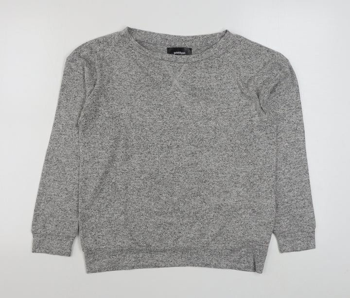 Golddigga Womens Grey  Viscose Pullover Sweatshirt Size 10  Pullover