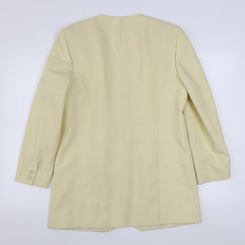 Preworn Womens Beige   Jacket Blazer Size 12  Button