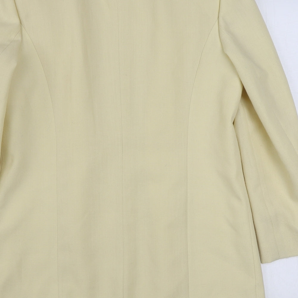 Preworn Womens Beige   Jacket Blazer Size 12  Button