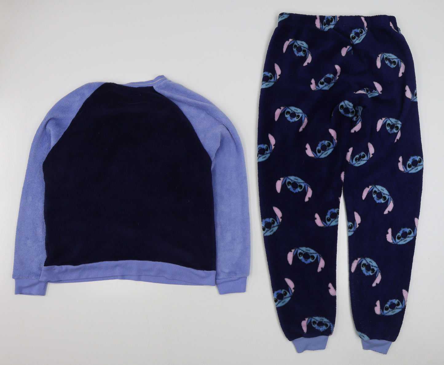 Primak Womens Blue Geometric Polyester Top Pyjama Set Size M