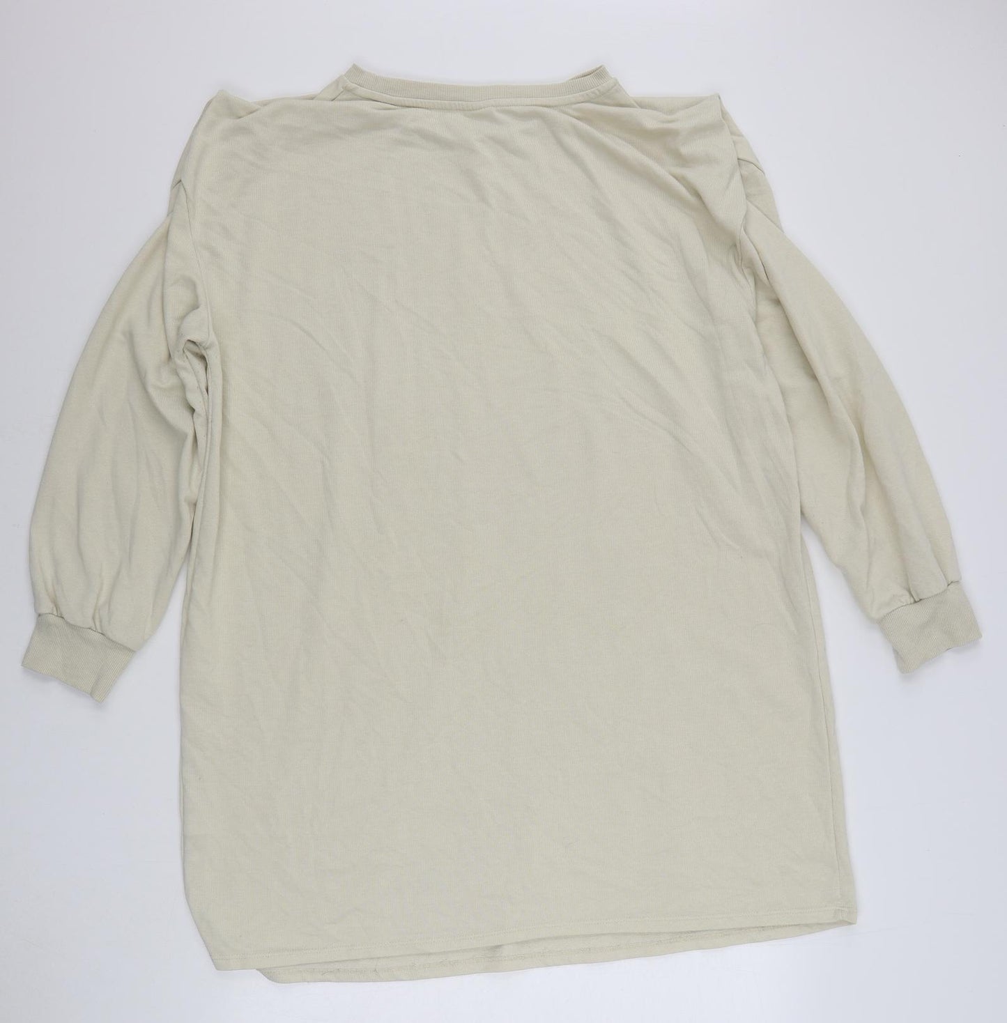 George Womens Beige  Cotton Jumper Dress  Size XL  Boat Neck Pullover